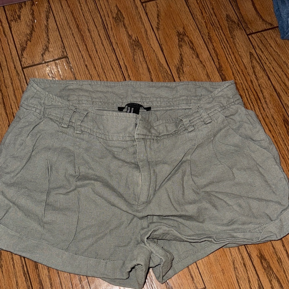 Forever 21 Olive Green Cargo Shorts